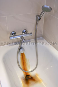 Reddish Brown Staining is a result of Ferrous (Dissolved) Iron