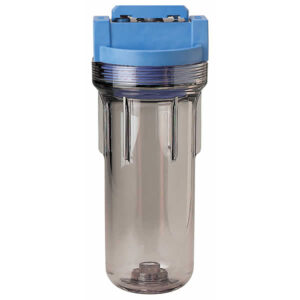 150437 10" Pentek Filter Housing (Clear) w/ 3/4" Ports & Valve-in-Head (Accepts 10" x 2.5" Cartridges)