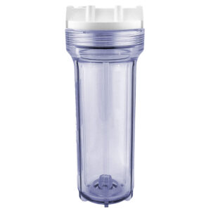Pentek 158326, Clear Slim Line 10" Filter Housing with 1/4" Ports (Accepts 10" x 2.5" Cartridges)
