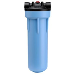 Pentek 158598, 3G Slim Line Blue 10" Filter Housing with 1/4" Ports and Pressure Release (Accepts 10" x 2.5" Cartridges)