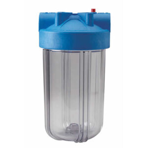 Pentek 166219 10" Big Clear Filter Housing with 1" Ports and Pressure Release (Accepts 10" x 4.5" Cartridges)
