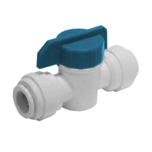 Organic 3/8" X 3/8" Straight Ball Valve with Quick-Connect Fittings