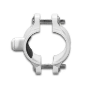 White 1/4" Drain Clamp with Quick-connect Fitting