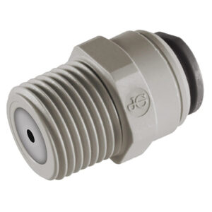 John Guest 1/4" JG x 3/8" NPTF Male Connector with 0.5 GPM Flow Restrictor
