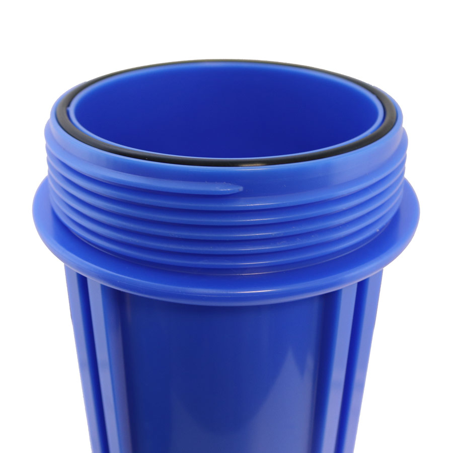 20" Blue Water Filter Housing w/ 1" Ports & Pressure Release (Accepts 20" x 4.5" Cartridges) by Global Solutions - Image 3