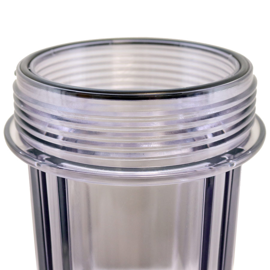 20" Clear Water Filter Housing w/ 1" Ports & Pressure Release (Accepts 20" x 4.5" Cartridges) by Global Solutions - Image 3