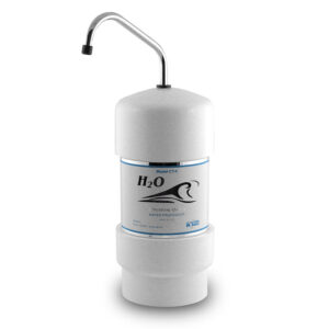 H2O International Deluxe Countertop Filter with Swivel Spout, Granular Activated Carbon & KDF 55 Patented Media