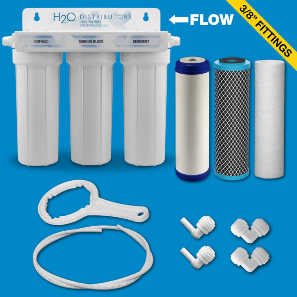 Inline Triple Housing Under-sink Filter w/ Pentek LR-FB10 Cartridge - Image 2