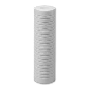 10" x 2-1/2", (1, 5 or 20 Micron) Grooved Melt Blown Polypropylene Filter