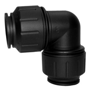 John Guest 3/4" CTS Union Elbow (Black Polypropylene)