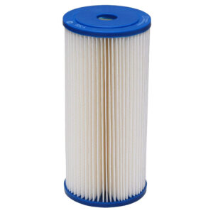 Harmsco Calypso Blue Poly-Pleat 10" x 4-1/2", 1 Micron Absolute Pleated Sediment Cartridge (4 GPM, 8 sq ft Media)