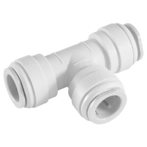 John Guest 3/8" x 3/8" x 3/8" Union Tee  (White Polypropylene)