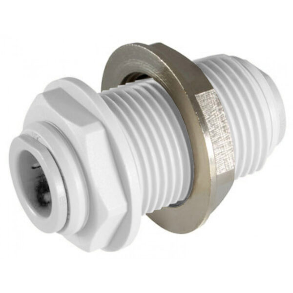 John Guest 1/4" x 1/4" Bulkhead Union (Polypropylene)