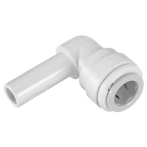 John Guest 3/8" x 3/8" Plug-In Elbow (White Polypropylene)