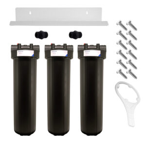 Black Sediment Filter Housing, Triple 20" x 4-1/2" Full Flow/BB