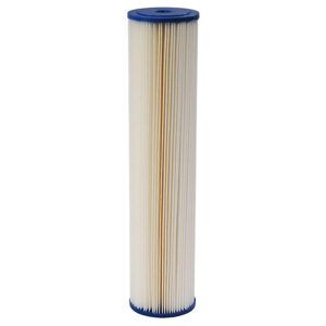 Harmsco Calypso Blue WaterBetter 20" x 4-1/2" (0.35, 1, 5, 10, 20 or 50 Micron) Pleated Sediment Cartridge (20 GPM, 21 sq ft Media)